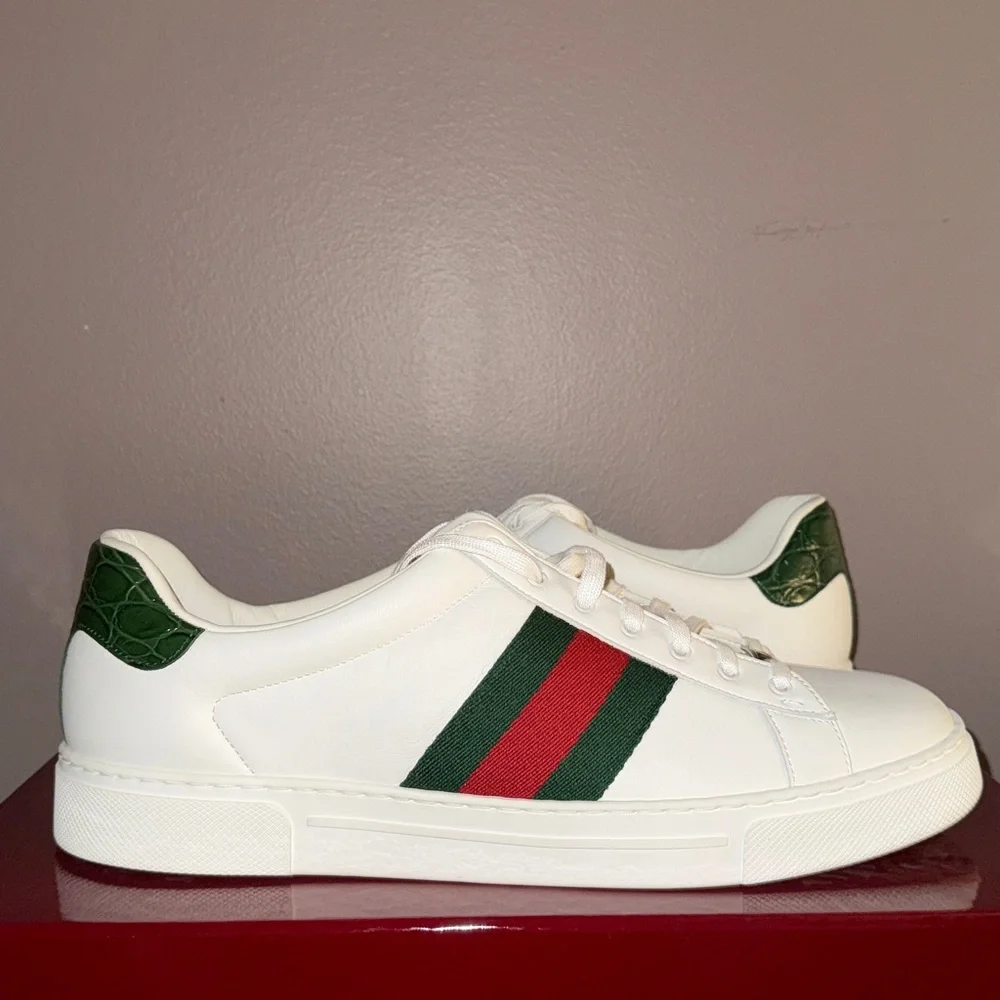 Men’s Gucci Ace Lace-Up Web Sneaker - Picture 5 of 12